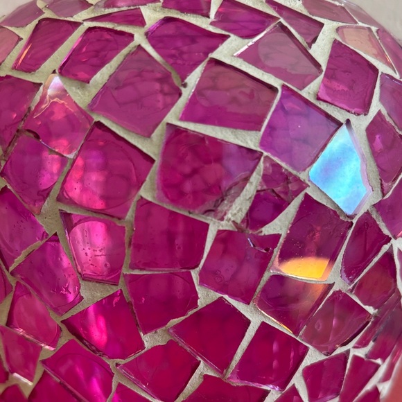 🩷Mosaic🩷Glass Pink Vase - Picture 8 of 11